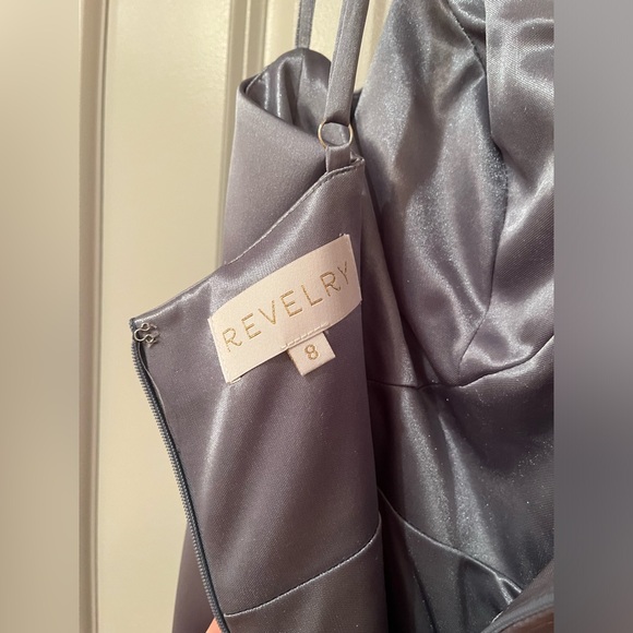 Revelry Paloma Satin Dress - French Blue - Size 8 - Picture 10 of 12